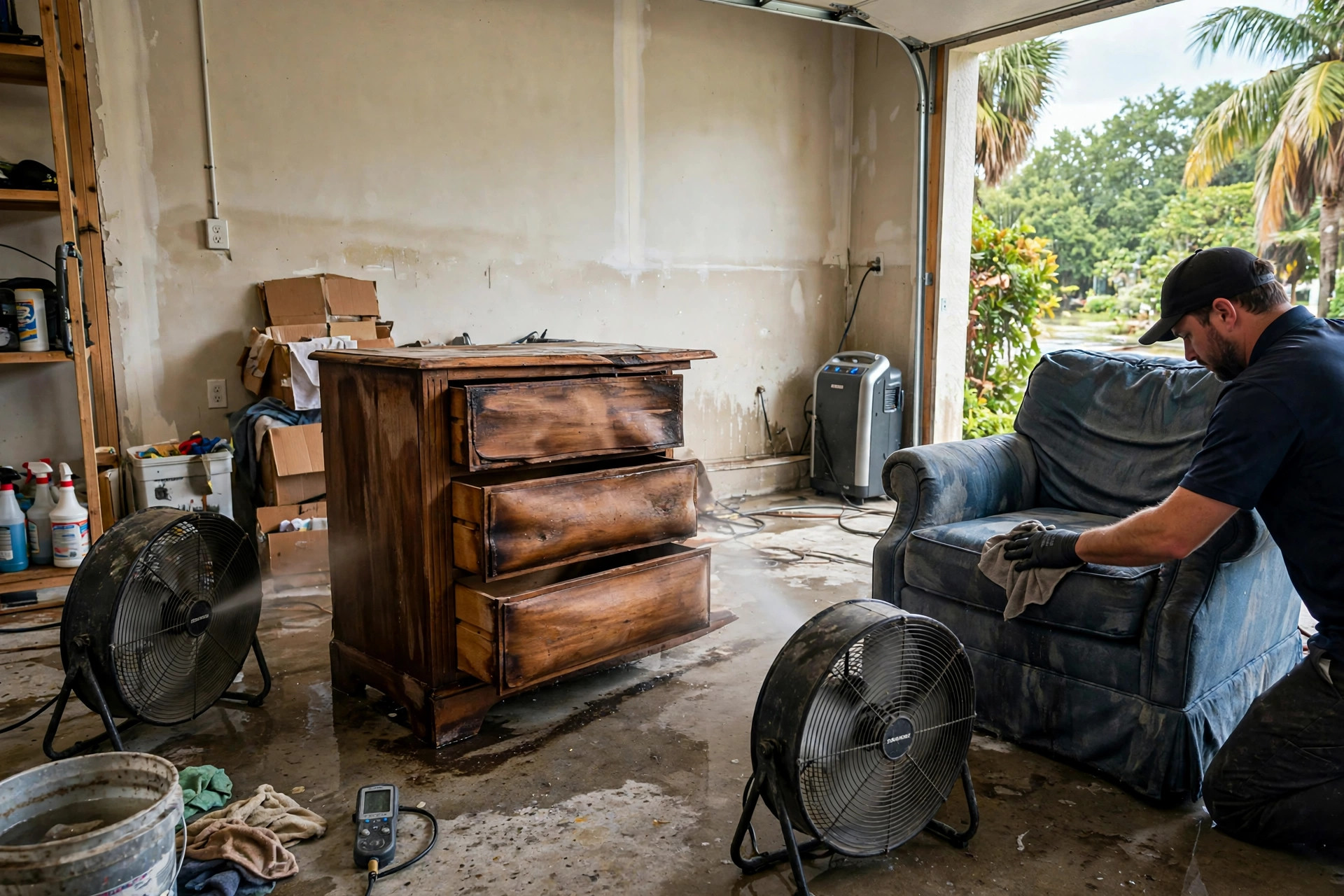 Drying Out Furniture After Tampa Area Flooding