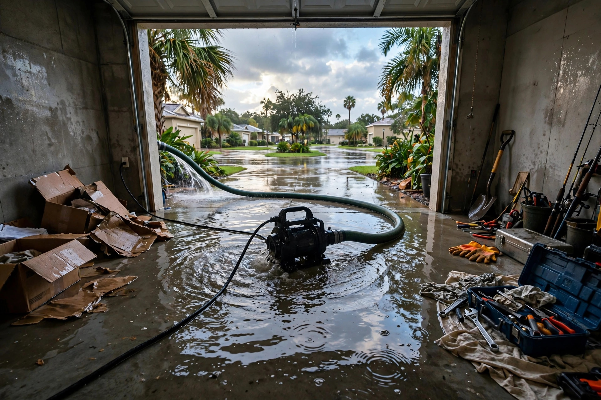 Removing Standing Water From Tampa Garages After Storms