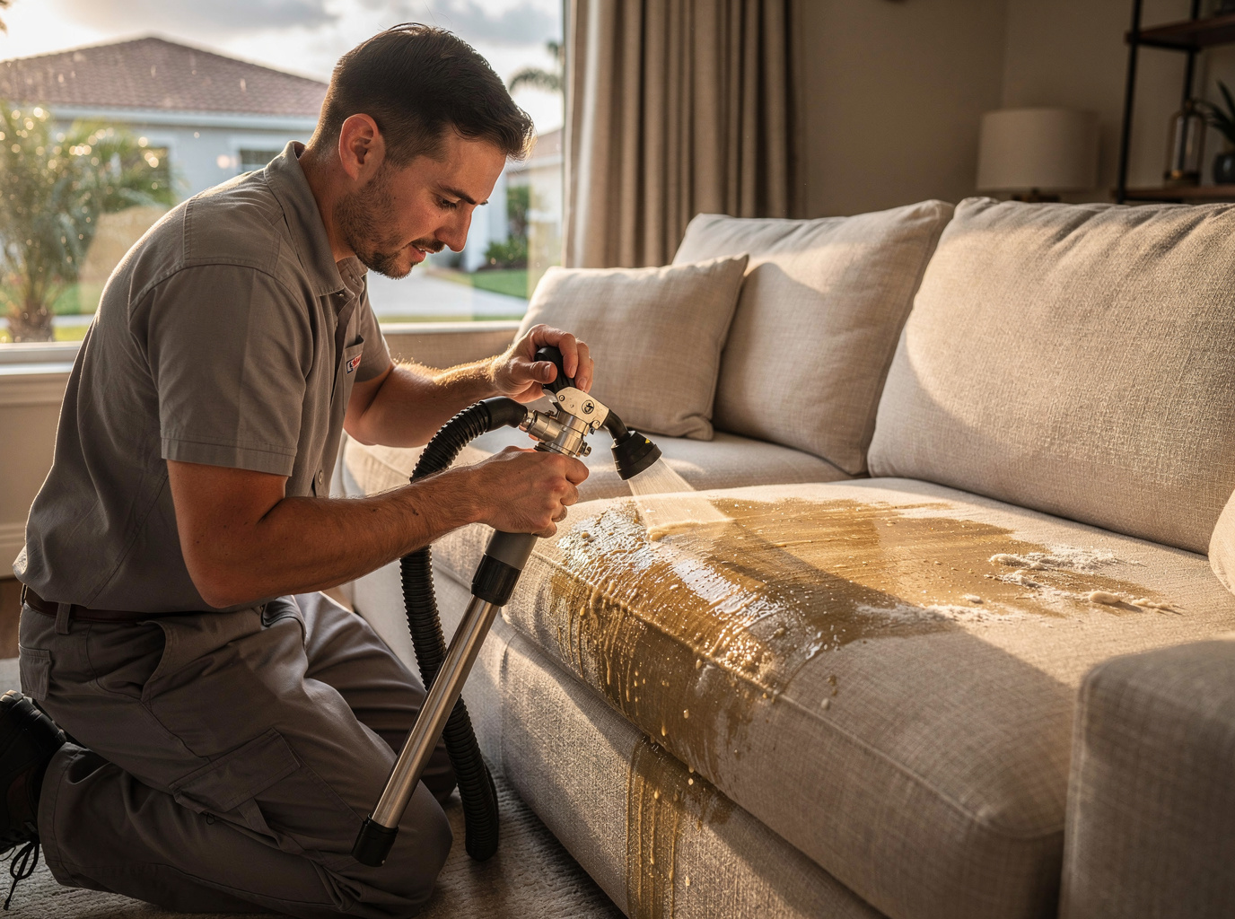 Upholstery Water Damage Repair in Tampa